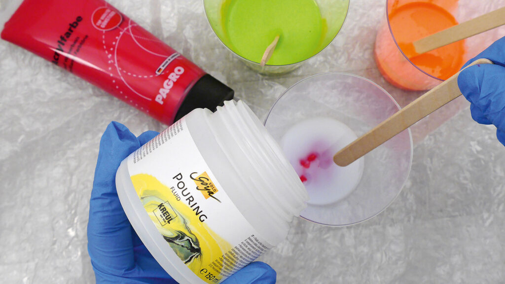 Maltechnik Acryl Pouring Anleitung
