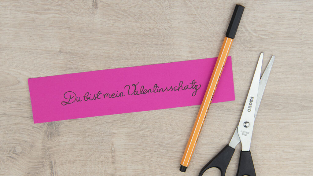 Herz mit Liebesbotschaft - Schritt 2