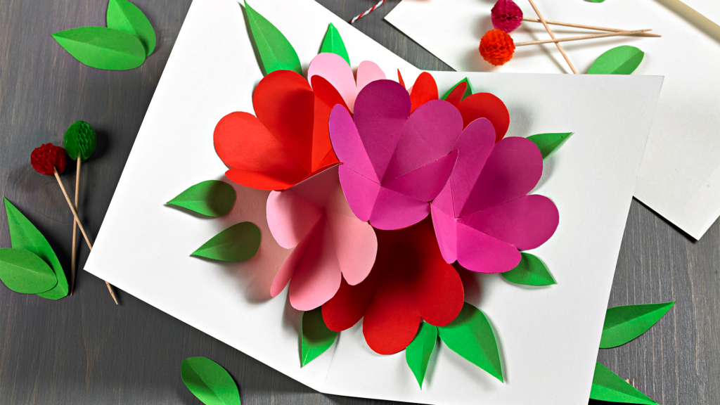 Hier kommt die Pop-Up Flowerower - Bastelidee