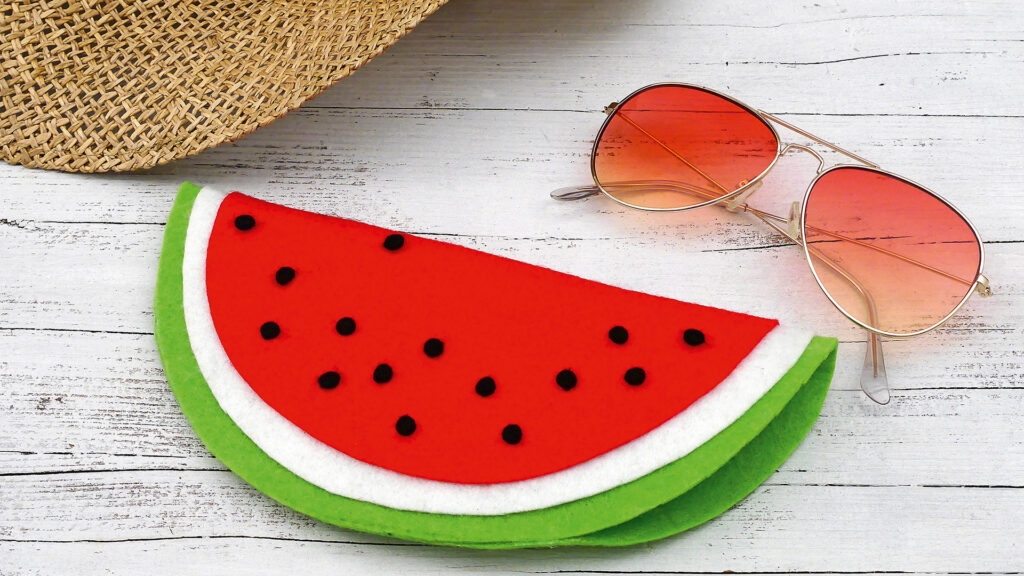 Brillenetui im Melonenlook