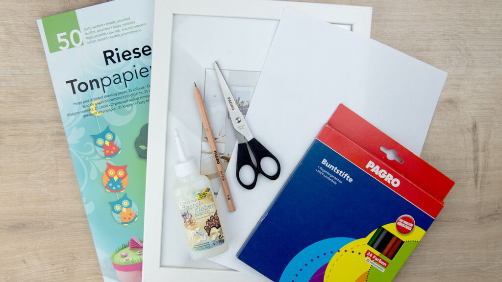 Sonnenuntergang aus Papierrollen - Bastelmaterial
