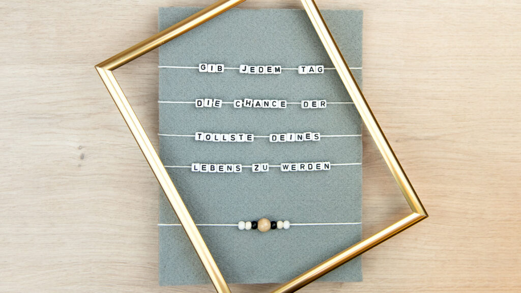 Rahmen mit Motivationsspruch - Schritt 3