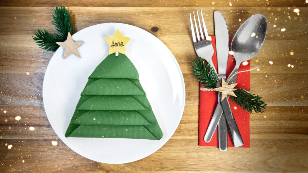 Tannenbaum aus Serviette