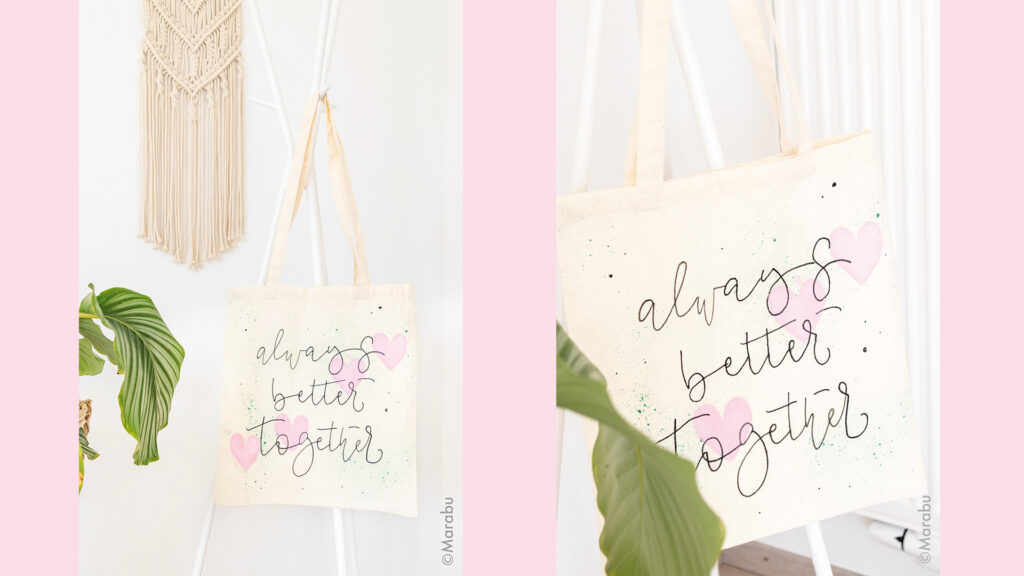 Tasche mit Spruch - Schritt 8
