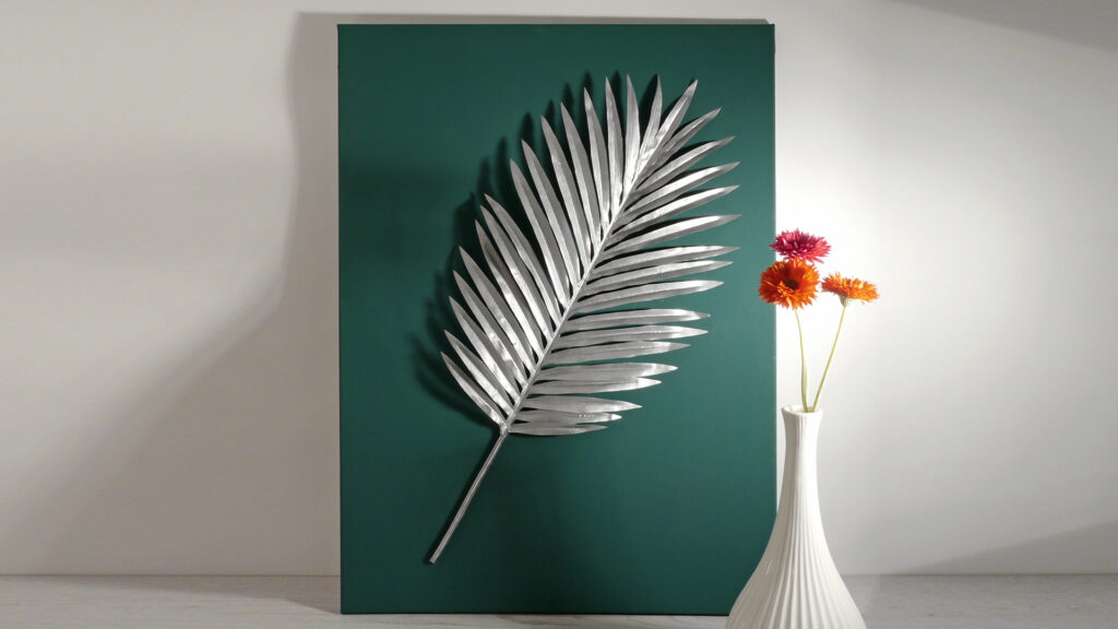 Bild mit silbernem Blatt
