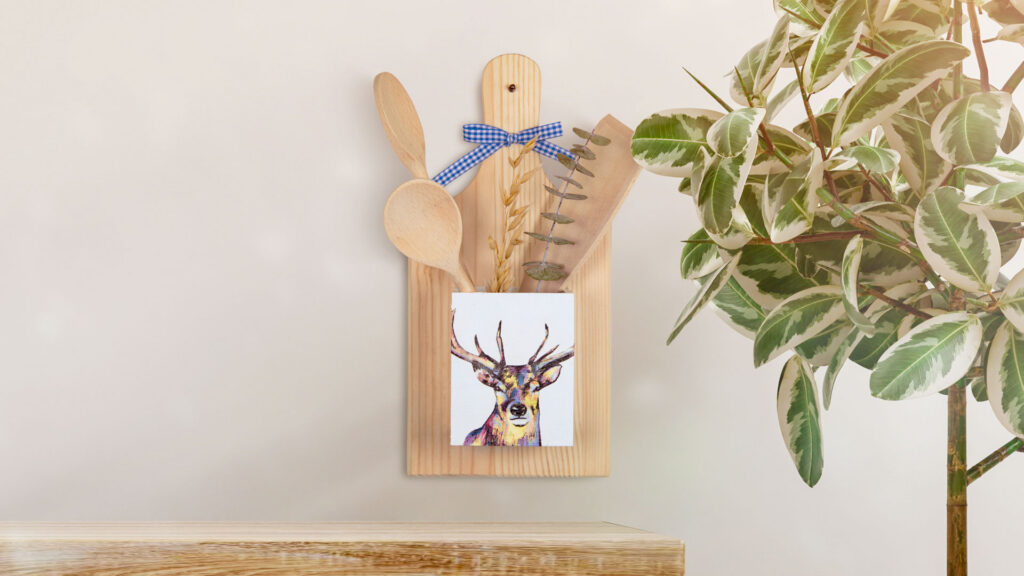 Besteckhalter mit Hirsch