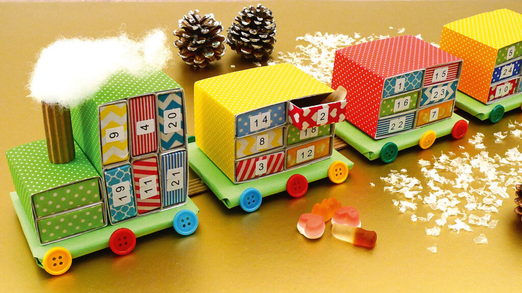 Adventkalender aus Streichholzschächtelchen