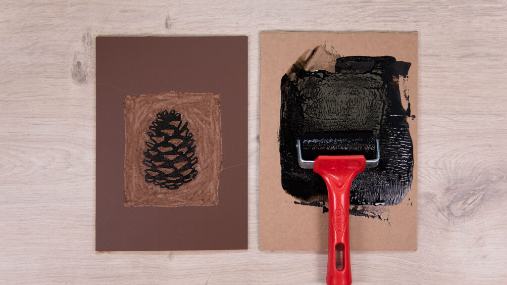 Geschenkpapier mit Linoldruck-Motiv - Schritt 3