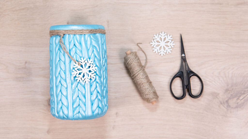 Vase mit FIMO Strickmuster - Schritt 4