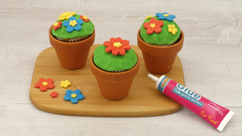 Muffins mit Blumen aus Fondant - Schritt 4
