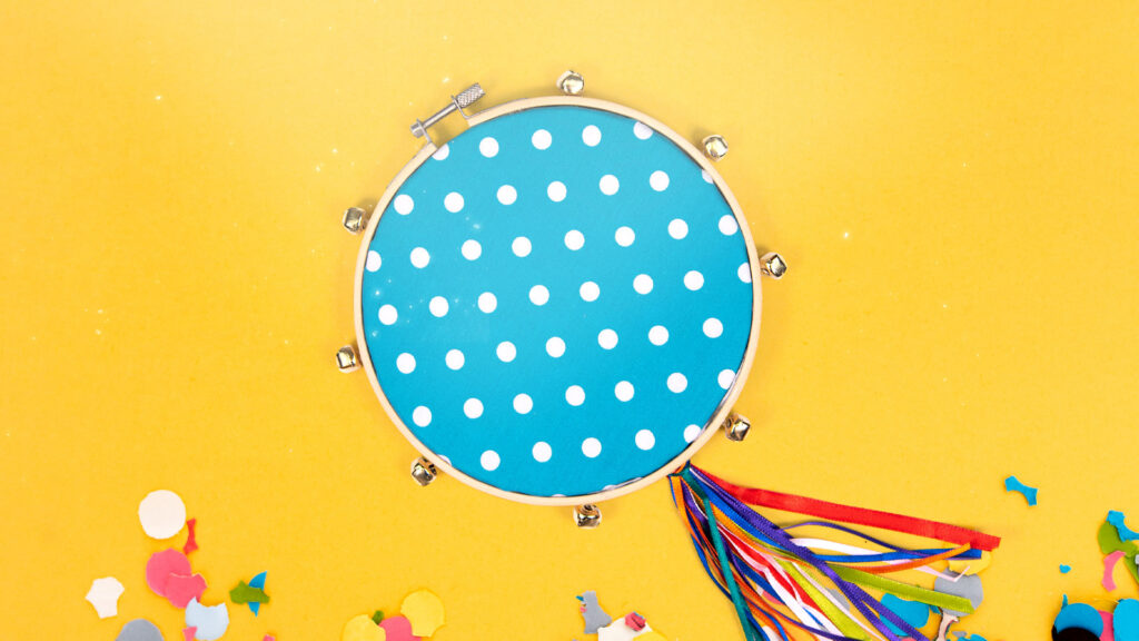 Tambourine aus Stickrahmen