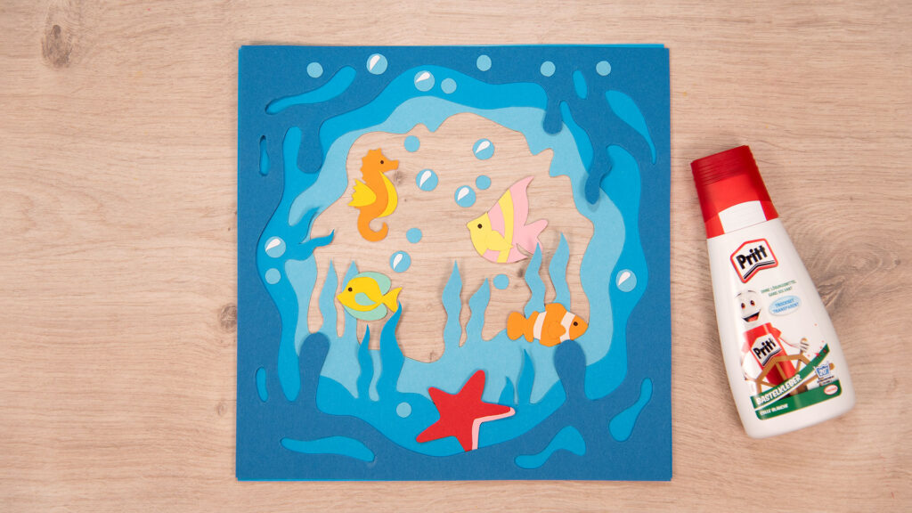 Layered Paper Art - Unterwasserwelt - Schritt 4