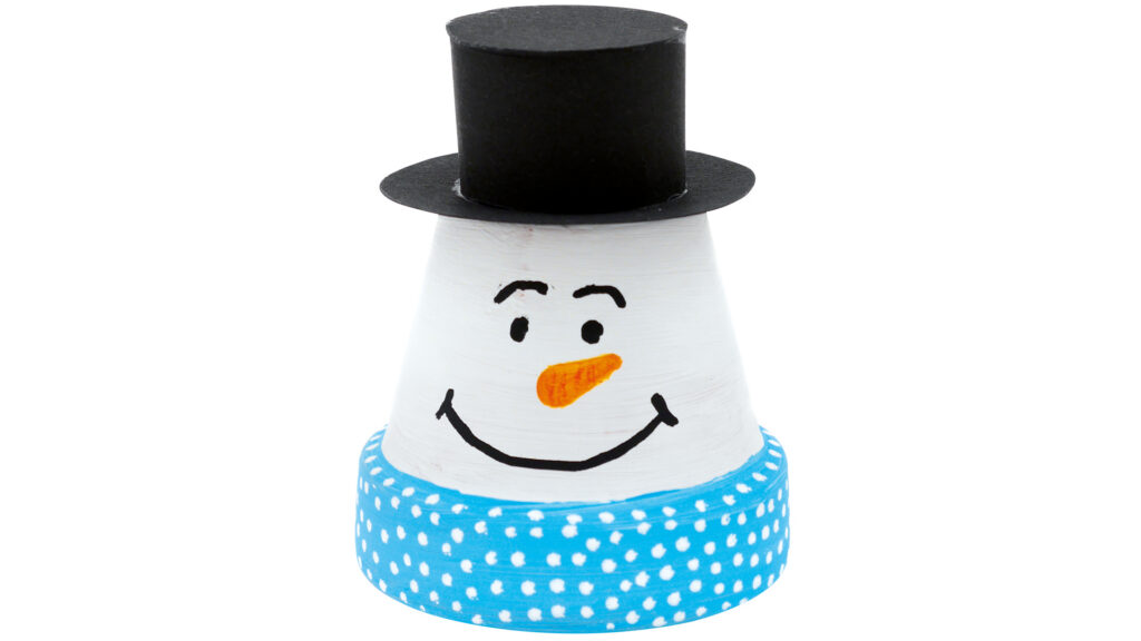 Schneemann aus Ton - Bild