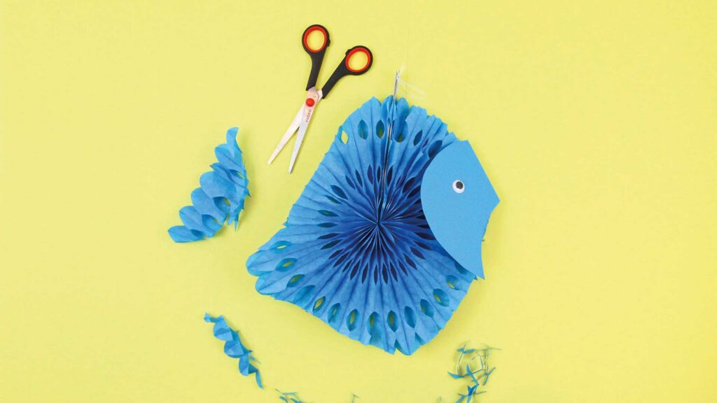 Fische aus Wabenfächern - Anleitung 2 