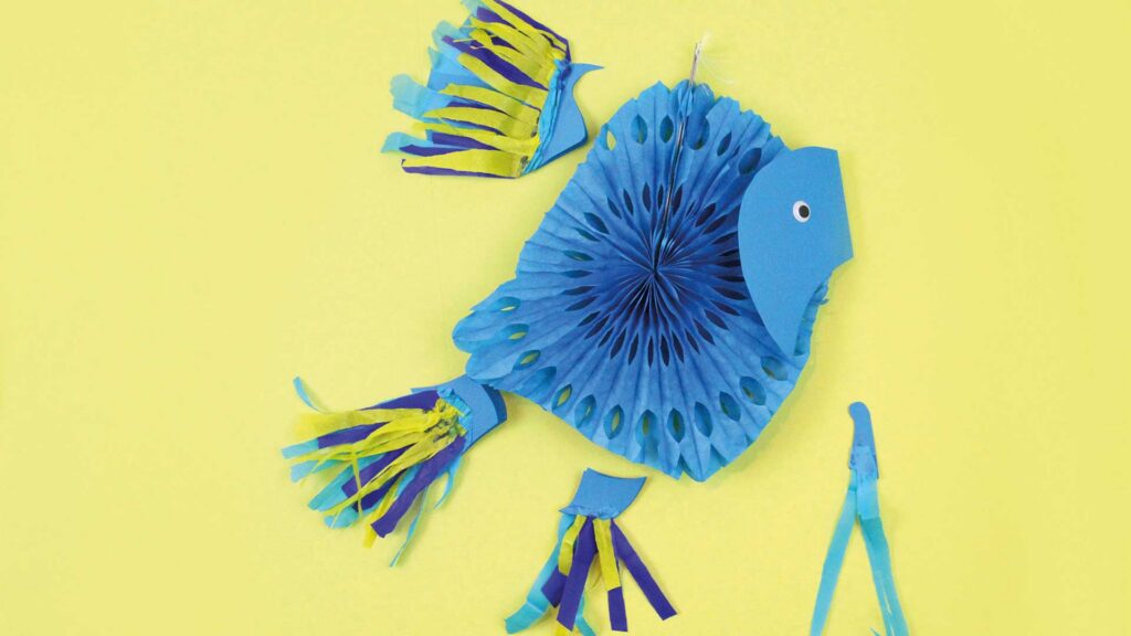 Fische aus Wabenfächern - Anleitung 3 