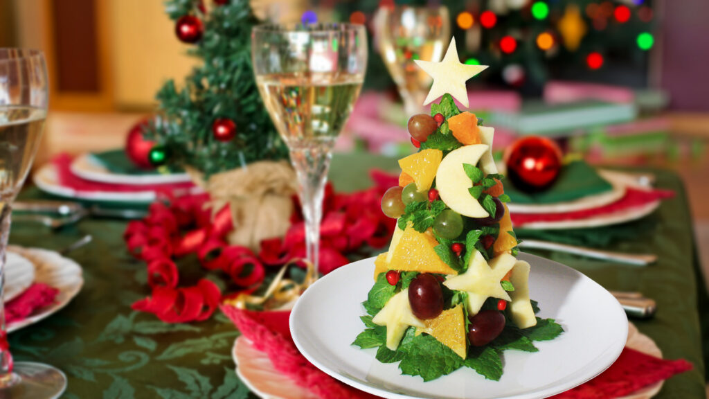 Obst-Weihnachtsbaum 