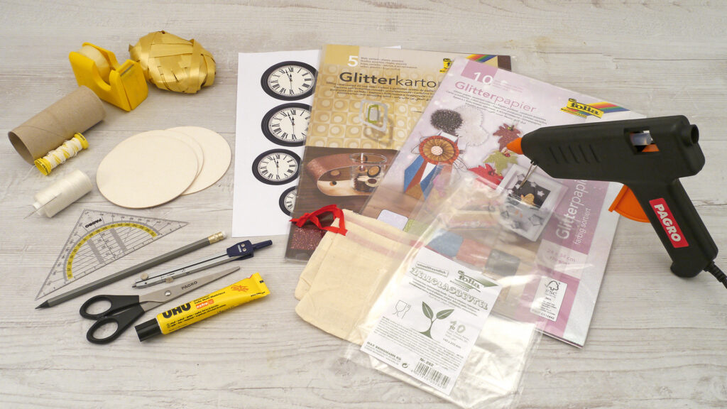 Silvester Tischdeko - Material