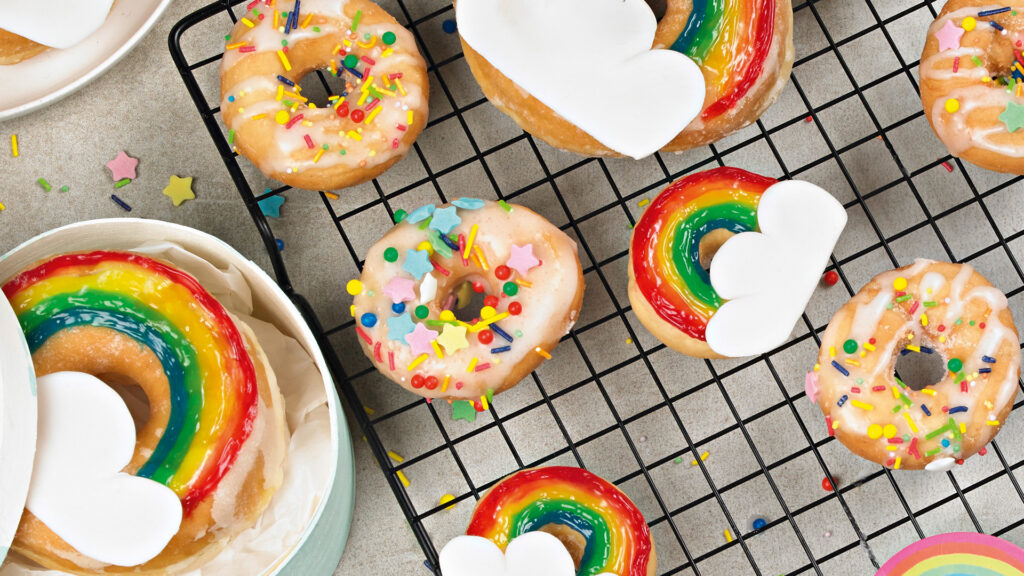 Donuts in Regenbogenoptik