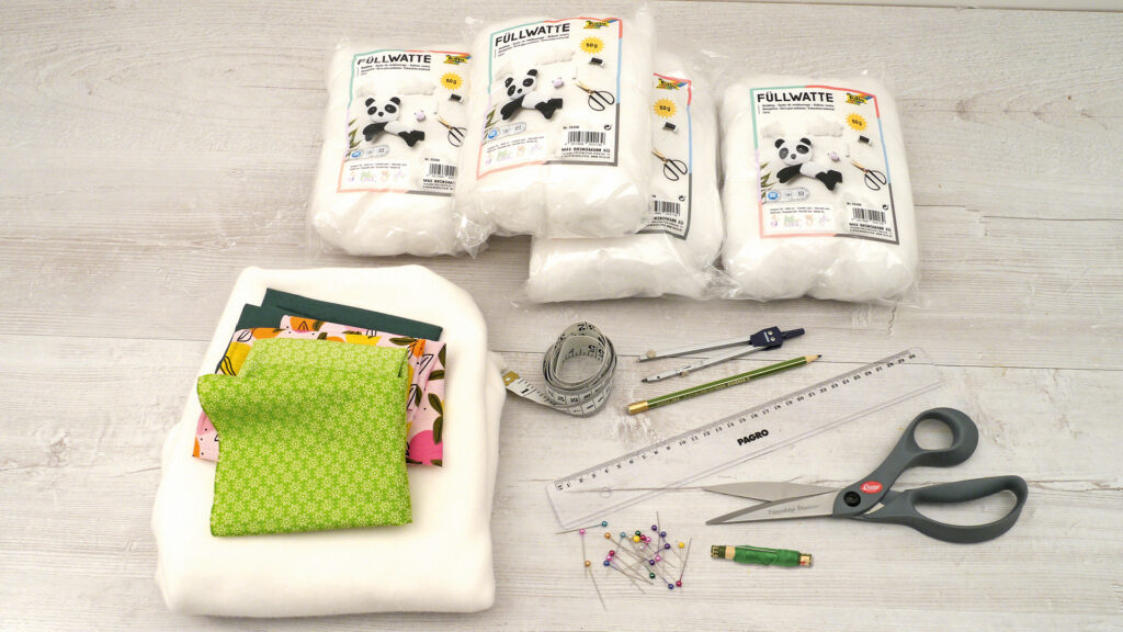 Patchwork-Kissen zum Entspannen - Materialien