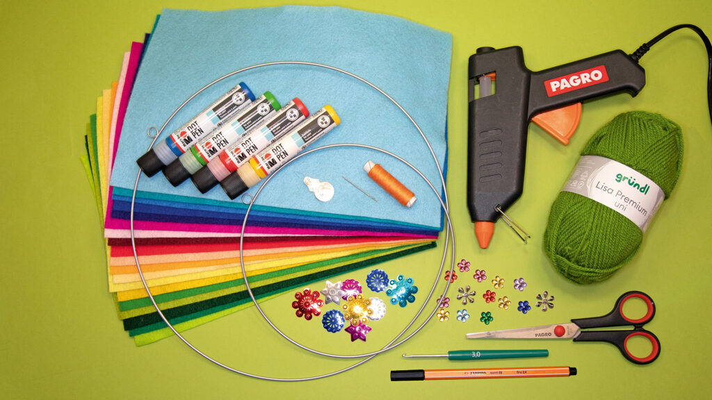 Blumen-Mobile - Material