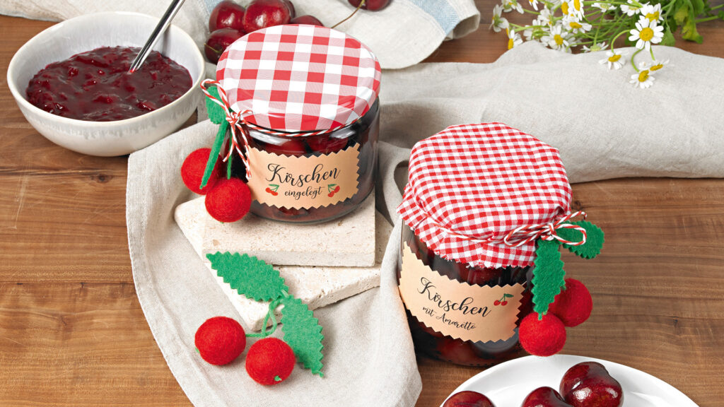 verzierte Marmeladengläser - fertig