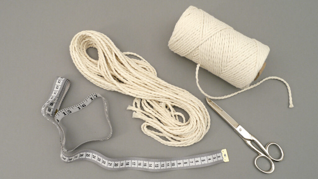 Makramee-Lampe - Material