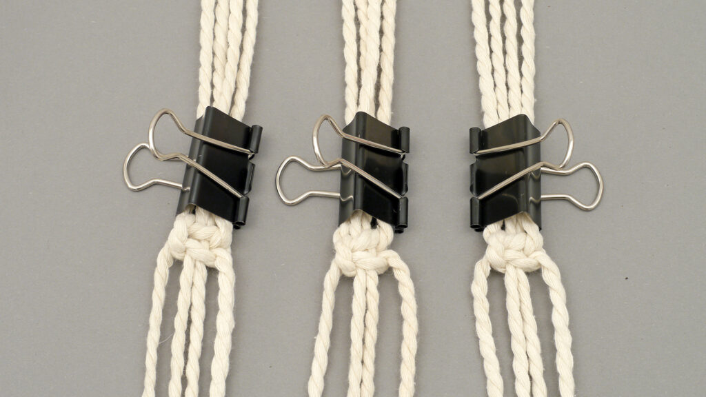 Makramee-Lampe - Schritt 3
