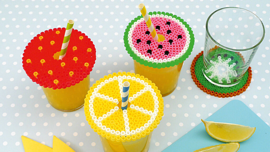 Fruchtalarm! DIY Bügelperlen-Untersetzer