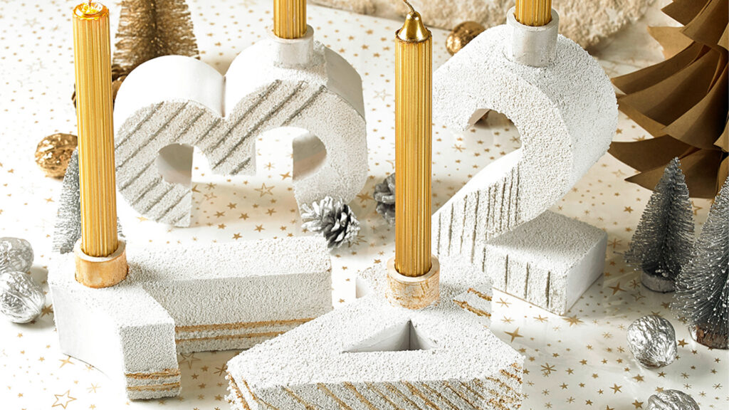 Beton-Adventkranz - fertig