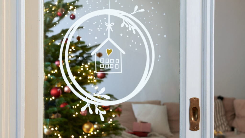 Xmas-Glastür - fertig