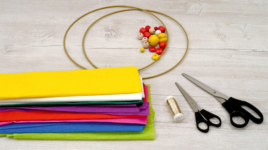 Krepp-Blumen - Material