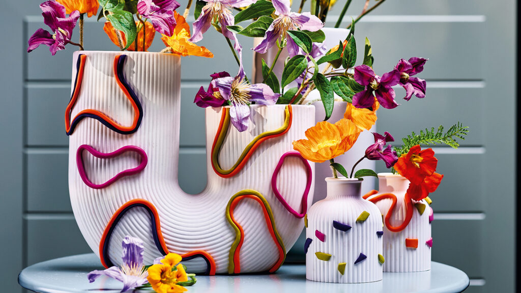 Deko-Vase aus Modelliermasse