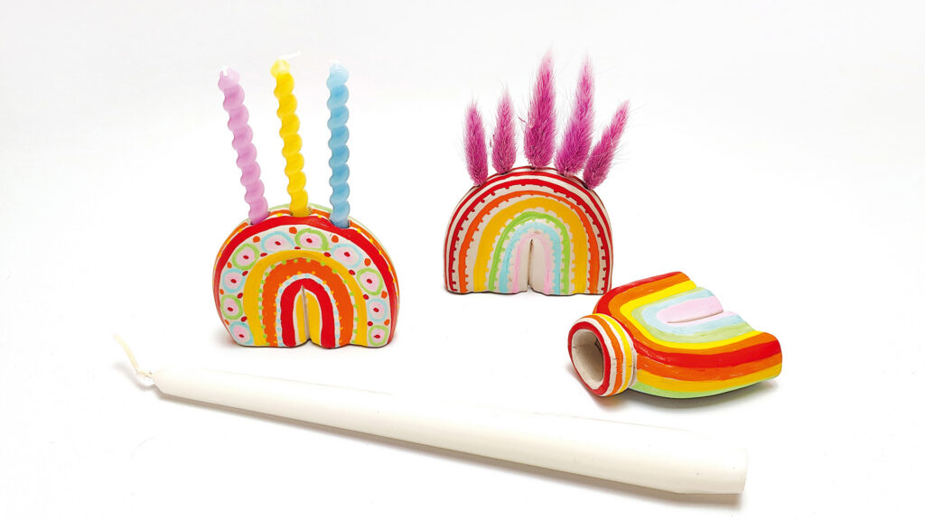 Kinder Regenbogenkerzenständer