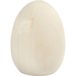 Holz-Ei 10,3 cm Ø 8 cm natur
